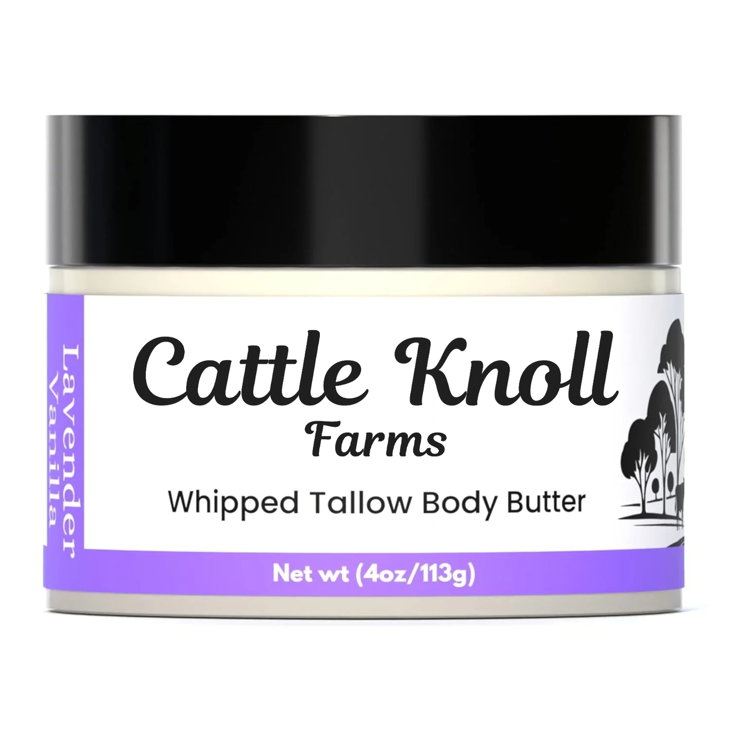 LUHAKA®  Natürlicher geschlagener Rindertalg für Haut und Gesicht – Tiefenwirksamer Feuchtigkeitsbalsam aus Talg – Bio-Hautpflege aus Weidehaltung – Pflegt trockene, empfindliche Haut – Nicht komedogen. Zieht schnell ein (4 oz, Lavendel-Vanille)