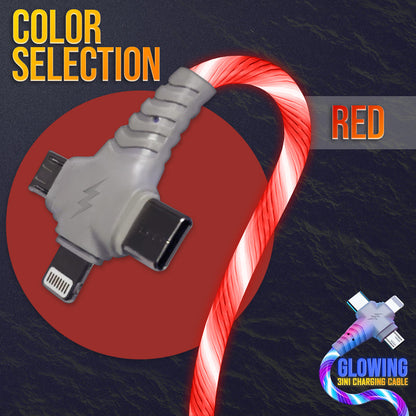 Glowing 3 in 1 Charging Cable